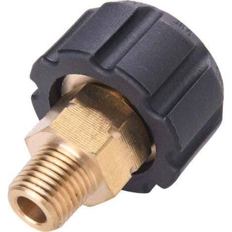 Højtryksrenseradapter, M22 metrisk hun til 1/4 tomme NPT hanfitting, 5000 PSI