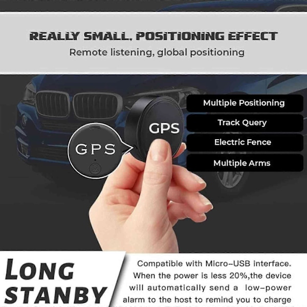 Mini GPS-paikannin GF10: Magneettinen reaaliaikainen turvalaite autoon ja lemmikeille