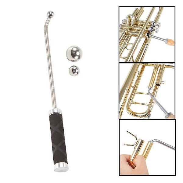 Trompetreparasjonsverktøy for instrumentvedlikehold med 2 metallkuler for trompetvedlikehold