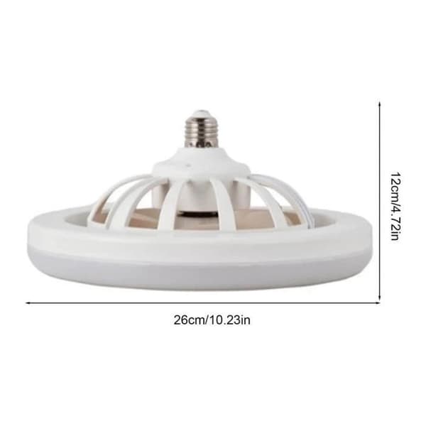 LED Loftventilator - Lydløs - Hvidt Lys - 3 Tilstande - 30W