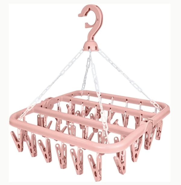 Foldable Plastic Laundry Drying Rack - Pink