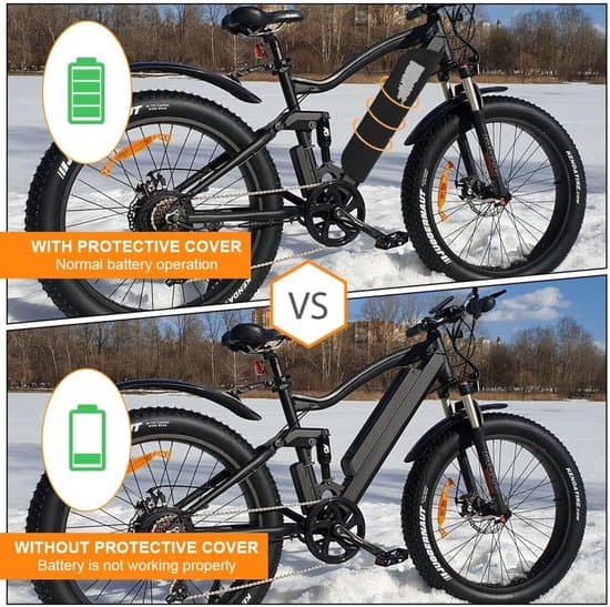 Set med 2 neoprenskydd för elcykelbatteri 54x38cm, justerbart kardborreband batteriskydd med reflexremsa/orange foder, skyddande