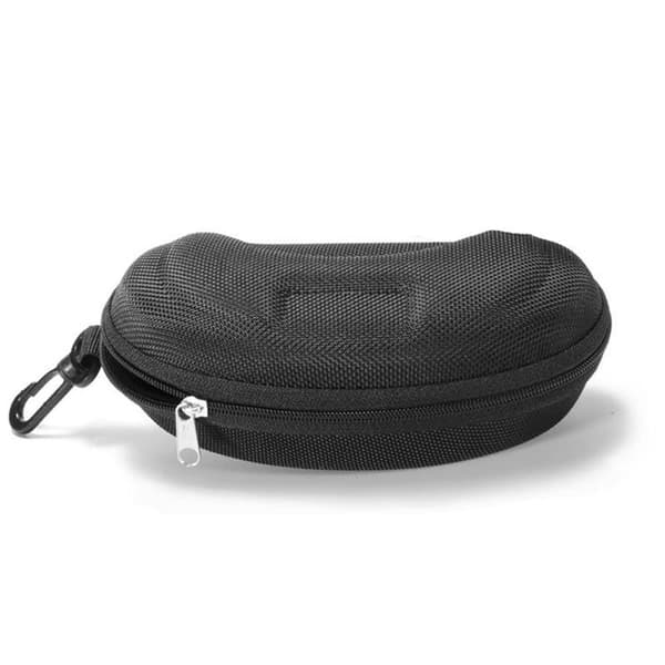 Eyeglass Case, Hard Zipper Sunglasses Case, Portable Travel Eyeglass Case with Plastic Hook