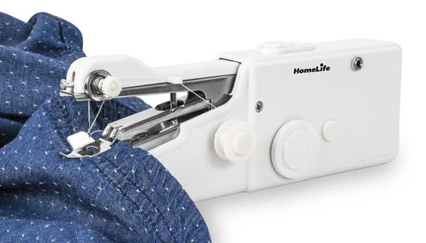 Fast Stitch handheld sewing machine - small, light, portable, battery-powered
