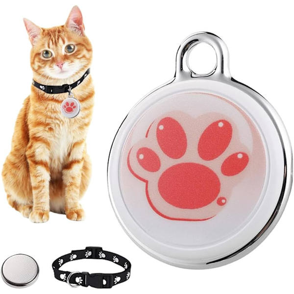GPS-tracker för katter och hundar - Realtidsplatsspårning, vattentätt halsband, inga månadsavgifter