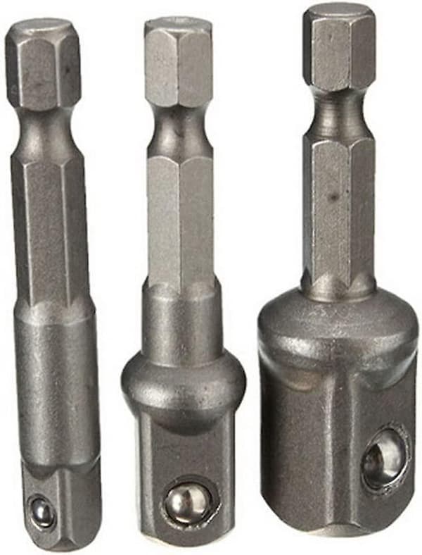 Fyrkantig drivrutin Hex Power Drill Bit 1/4 3/8 1/2-tums 3 PCS Power Drill till Socket Adapter Extra Long Adapter