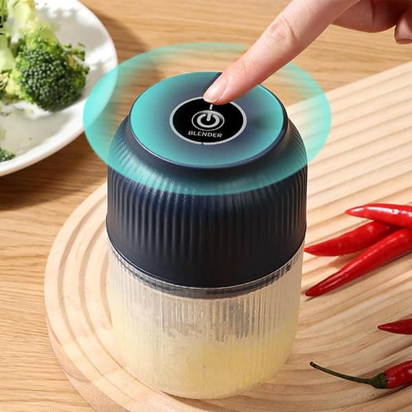 Electric Kitchen Grinder - Robust Safe Multifunctional, Efficient, Small 300W Food Processor, Powerful One-Button with Lid | Outdoor Indoor Tool ve