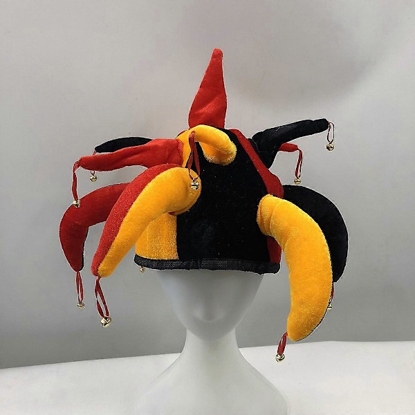 Cosplay Kostym Mardi Gras Hatt Hovnarr Hatt Renässans Narr Hatt Narr Huvudbonad Medeltida Narr Hatt
