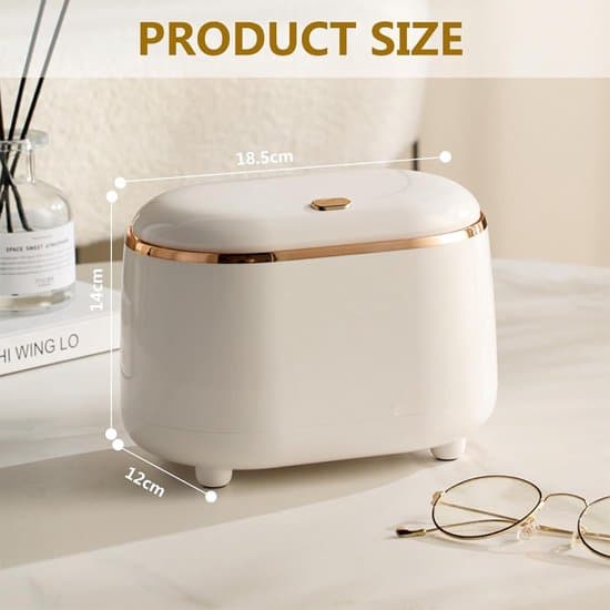 Desktop Container - Portable - Suitable for Bedrooms, Dining Rooms, Offices, etc. - Off-White