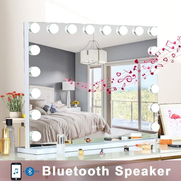 Makeup Mirror with Lights & Speakers / Hollywood Mirror 80x60cm