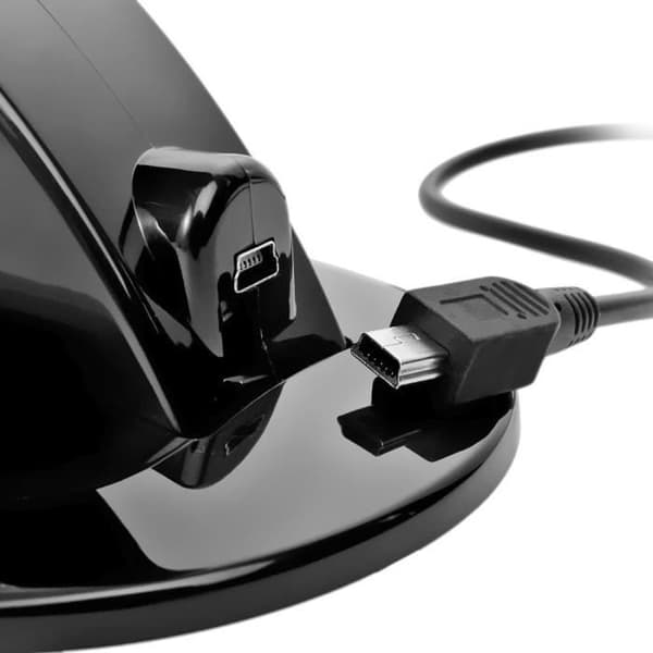 PS4 / PS4 Slim Pro Konsoll Ladestativ, Dobbel Hurtiglader Vugge Stasjon Tilbehør med LED-indikator