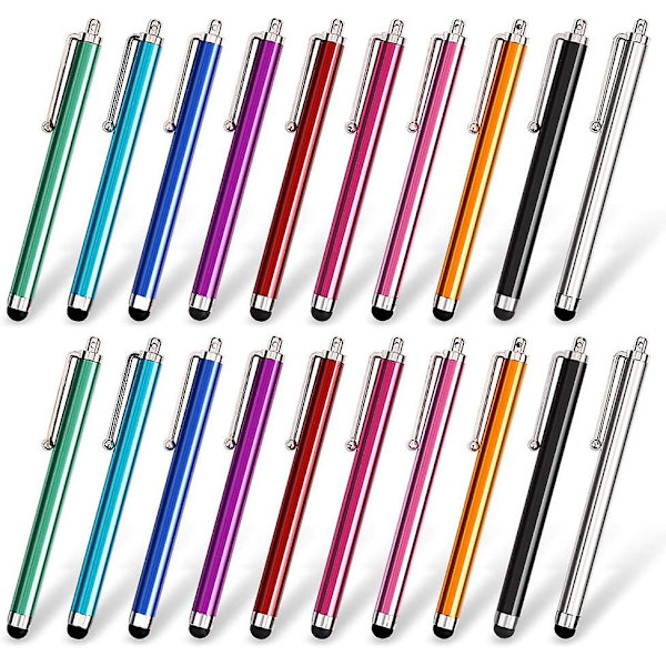 Stylus Sett med 20, Universell Kapasitiv Berøring, Kompatibel med de fleste enheter med Kapasitiv Berøring - 10 Farger