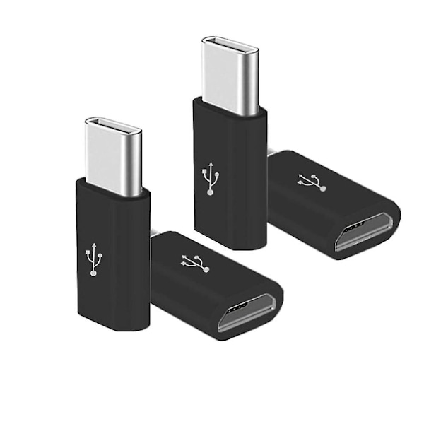 -USB till USB-C-adapter, Mini till Type-C-laddningsadapter, USB Type-C-adapterkonverteringskontakt med