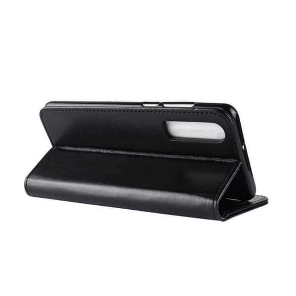 Huawei P30 Wallet Case Black Leather Skin Case