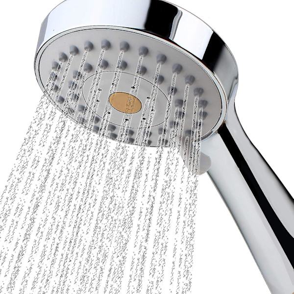 Högtryckshanddusch med kraftfull duschstråle mot lågtryckvattenledning