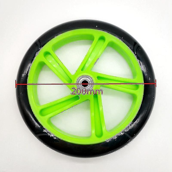 2 Stk. Løbehjulshjul 200 Mm Pu Materiale Hjul Tykkelse 30 Mm Abec-7 Leje Løbehjulstilbehør