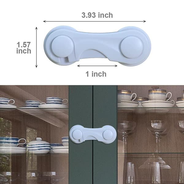 Skåpdörrslås för barnsäkerhet, 4-pack barnsäkra skåplås med lim