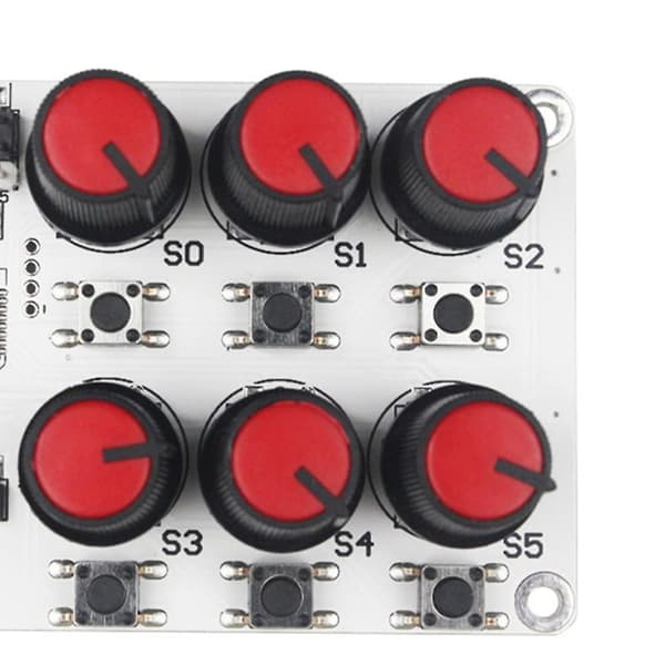 Vridknapp Servo Driver 6 Kanals/Vägs Styrenhet Kretskort Överströmsskydd Servo Testare för DIY