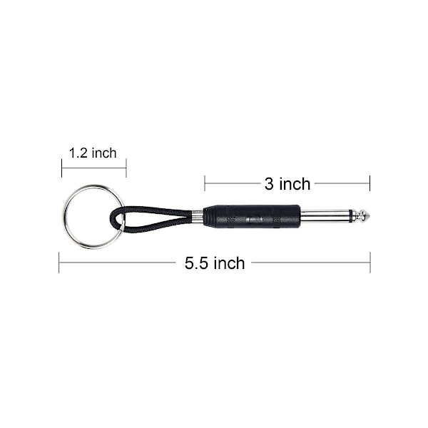 4 stk. Guitar Plug Nøglering til Forstærker Nøgleholder, til Jack Holder, til Jack Nøgleholder, Sort