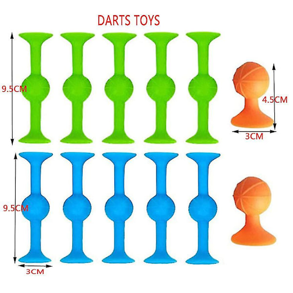 Pop Darts Spill Sugekopp Dartsett Innendørs Utendørs Stress 9 stk)