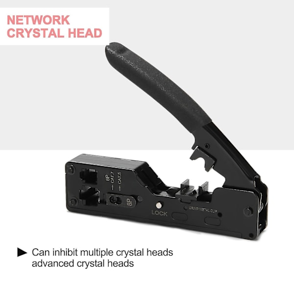 Netværkskrympeværktøj til Cat7 Cat8 Rj45 Cat5 Cat6 Kabelklemme Rj11 6p Telefonkabelklemmetang