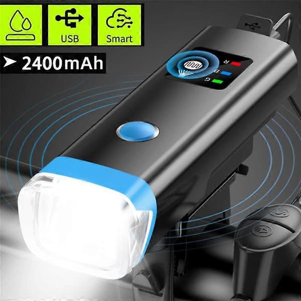 Cykel Framlyktor 2400Mah Super Ljus USB Laddningsbart Set LED Montera Cykellampor Vattentät Hea