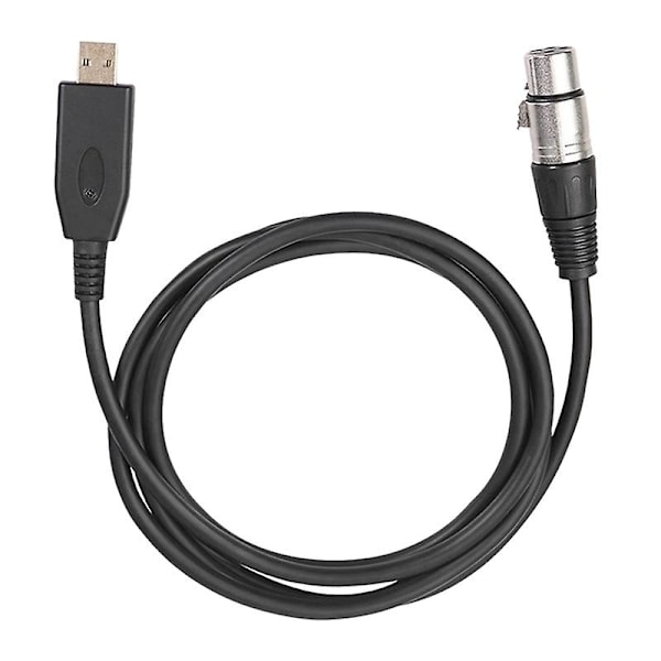 REXLIS 6FT USB Mikrofonkabel, 3-polig USB hane till XLR hona mikrofonkonverteringskabel Studio ljudkabel