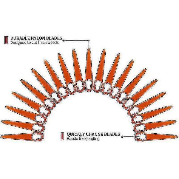 Pakke med 100 blade kompatible med Stihl Polycut 2-2 Polycut 3-2, Fsa 45 Fsa 57 Fse 52 kanttrimmer, plastikblade til Stihl trådløs kanttrimmer c20241122385