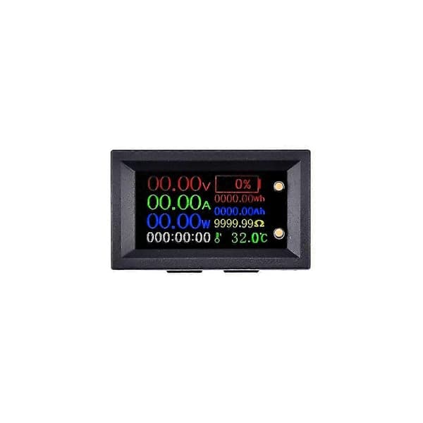 20A Voltmeter Ammeter 9-i-1 Multifunksjons Tester IPS LCD Spenning Strøm Batteri Elektrisitet Test Meg