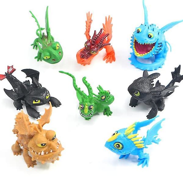 8-PACK Drakfigurer