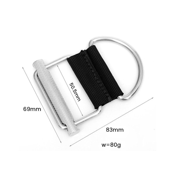 Rustfrit stål dykning sidemontering webbing strop fastgørelsesspænde til 50 mm webbing BCD tilbehør