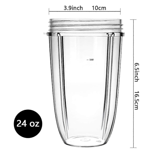 Lisätarvikesarja yhteensopiva Nutribulletin kanssa, kannet ja terä sekä 700 ml:n kupit