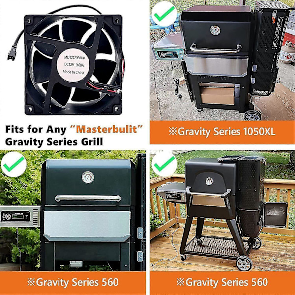 Erstatningsvifte for Masterbuilt 560/800/1050 Digital Grill Smoker Ft