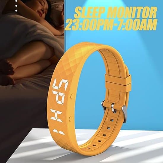 Smart aktivitetsmåler - skritteller, søvnmåler, vibrasjonsalarm, IP68 vanntett, unisex.