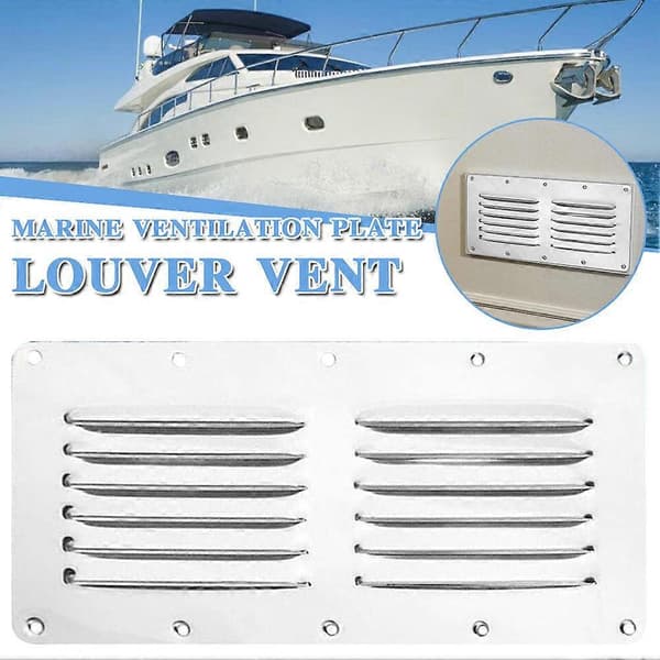 2 STK Båtventil med lameller Ventilasjon Rustfritt stål Marine Ventilasjonsrist