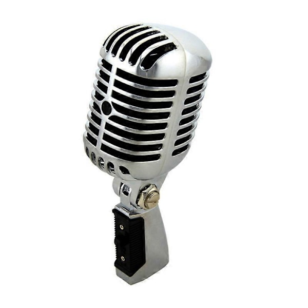 Professionel Ledningsført Vintage Klassisk Mikrofon God Kvalitet Dynamisk Bevægelig Spole Mike Deluxe Metal Voc