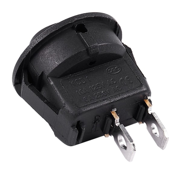 5 stk. SPST Sort Knap On/Off Rund Vippekontakt AC 6A/250V 10A/125V
