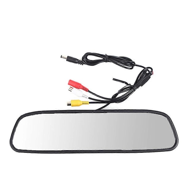 4,3-tums bil DVR Dash-kamera backspegelmonitor stöder 2-vägs videoinspelare Dash Cam LCD-skärm