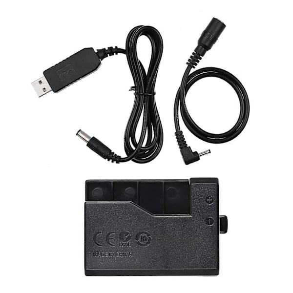 -E10 5V USB Dummy Batteri DC Koblingsadapter (Erstatning for LP-E10) til Rebel T3/T5/T6/T7/T100