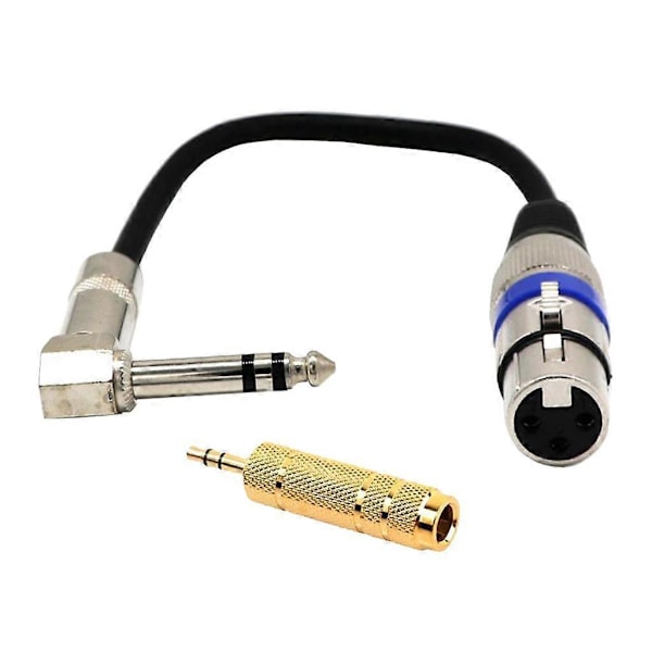 TRS 1/4 tum Stereo Hane till XLR Hona Ljudkabel + 3,5 mm till 6,35 mm Adapter