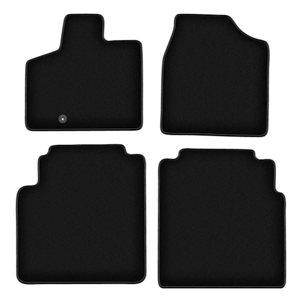 Velour floor mats BASIC black for Dodge Caravan IV minivan (2008-2016)
