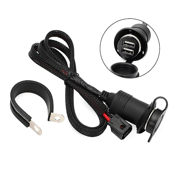 For Honda CRF300L CRF250L - Rally Dobbel USB Tilbehørsuttak Bryter Strøm 17 på Plug And Play Støvtett