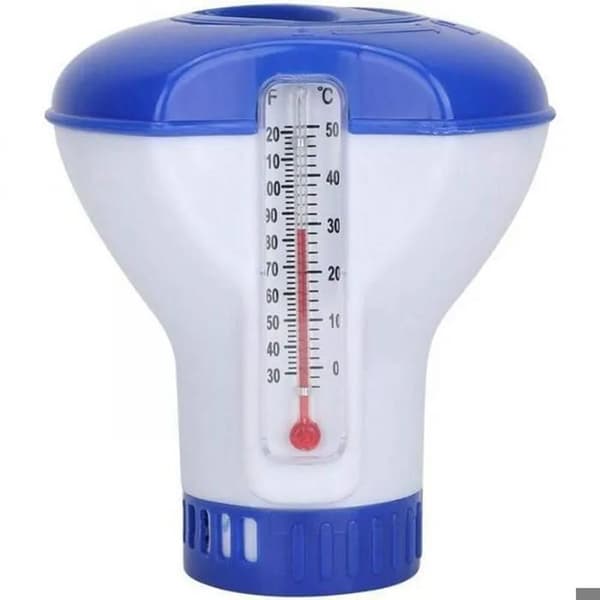 Flytende bassengdispenser, bassengklordispenser med termometer, automatisk klordispenser