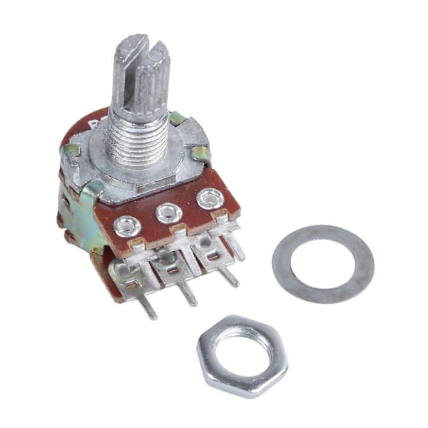 1 stk. sølv metal B50K 50K ohm 6-benet dobbelt trim potentiometer