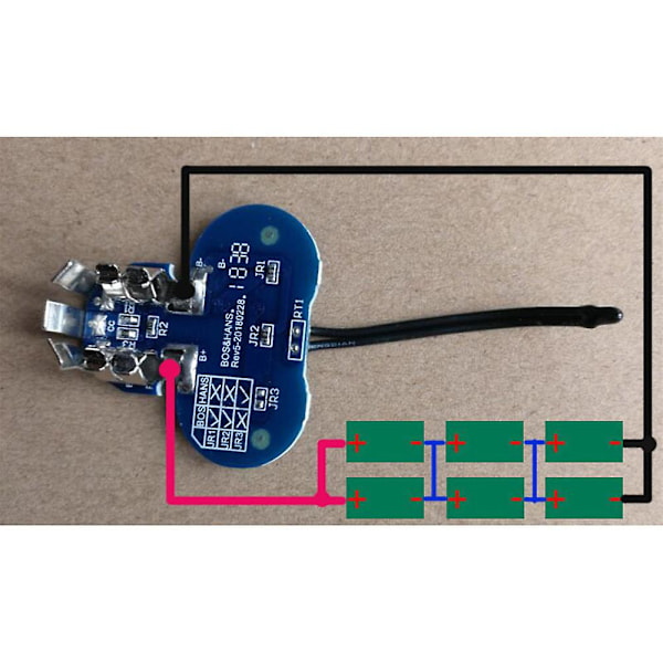 BAT411 Li-Ion Batteriplastfodral PCB Laddningsskyddskort Box för 10,8V 12V BAT412A BAT413A Litiumverktyg