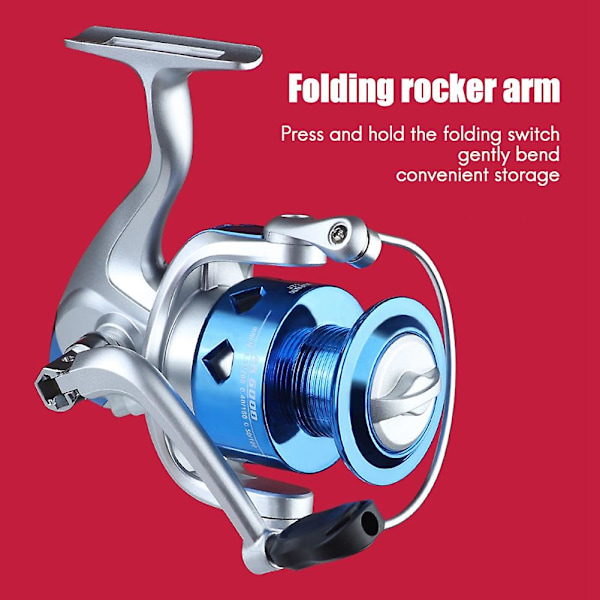 Spinning Rulle Max Drag 5KG Rulle Fiske 5.2:1 Metall Drivväxel Hög Hastighet Saltvatten Fiske Rulle F