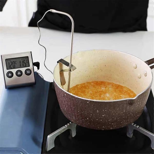 Digitalt kjøkkentermometer for matlaging, husholdningsovn, baking, sukkerkoking, spesiell timerfunksjon, probetermometer