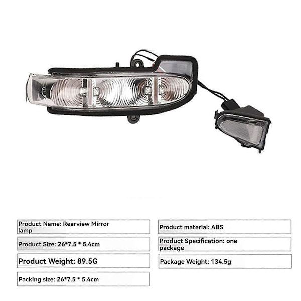 Sidobackspegel LED Indikatorlampa för E G Klass W463 W211 S211 2004-2009 Blinkerslampa A2038201421 R