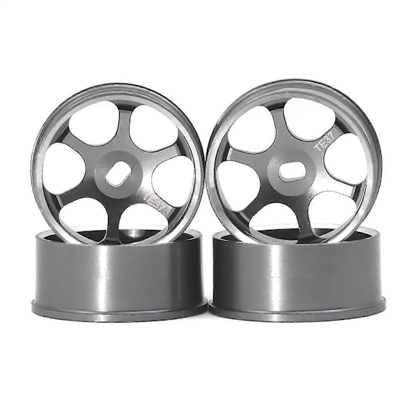 4 stk RC Bil Drift Dæk Metal Hjul Nav til 1/28 MINI-Z MINI-Q GLA IW04 RC Bil Opgraderingsdele