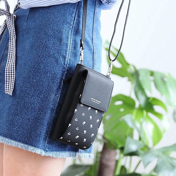 Naisten Crossbody Puhelinlaukku Nahkainen Kolikkopuhelinlompakko Mini Matkapuhelinlaukku Olkalaukku Hihnalla Ja Korttipaikoilla